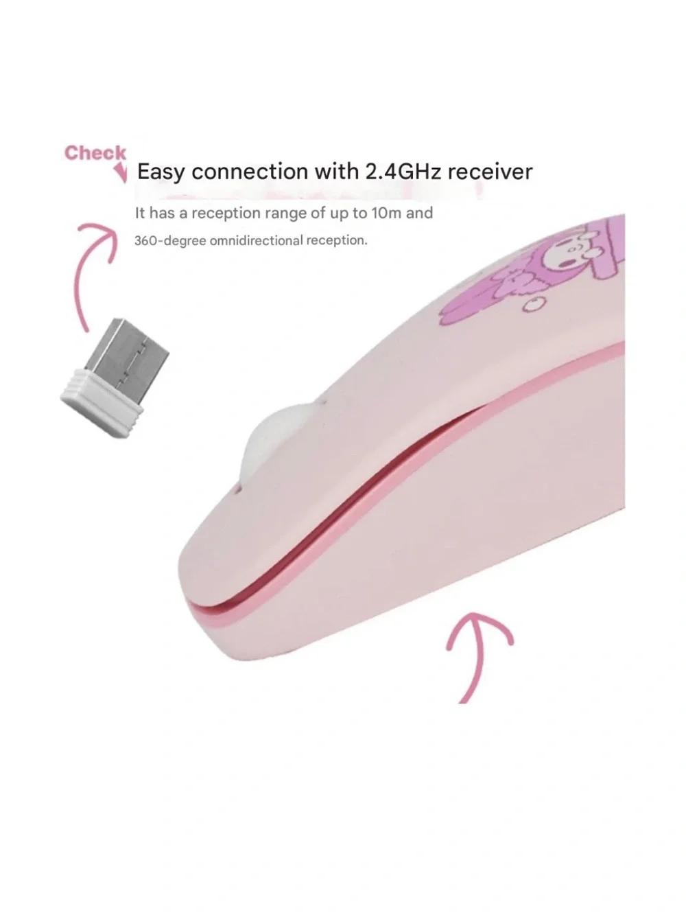 Hello Kitty Pink Keyboard and Matching Mouse Pad Set